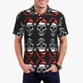 thumbnail image 1 of Balery Skull santa hat Camisa Polo de Hombre con Estampado, de Manga Corta y Tejido Medio, Camisa Tipo Golf Polo-Large, 1 of 6