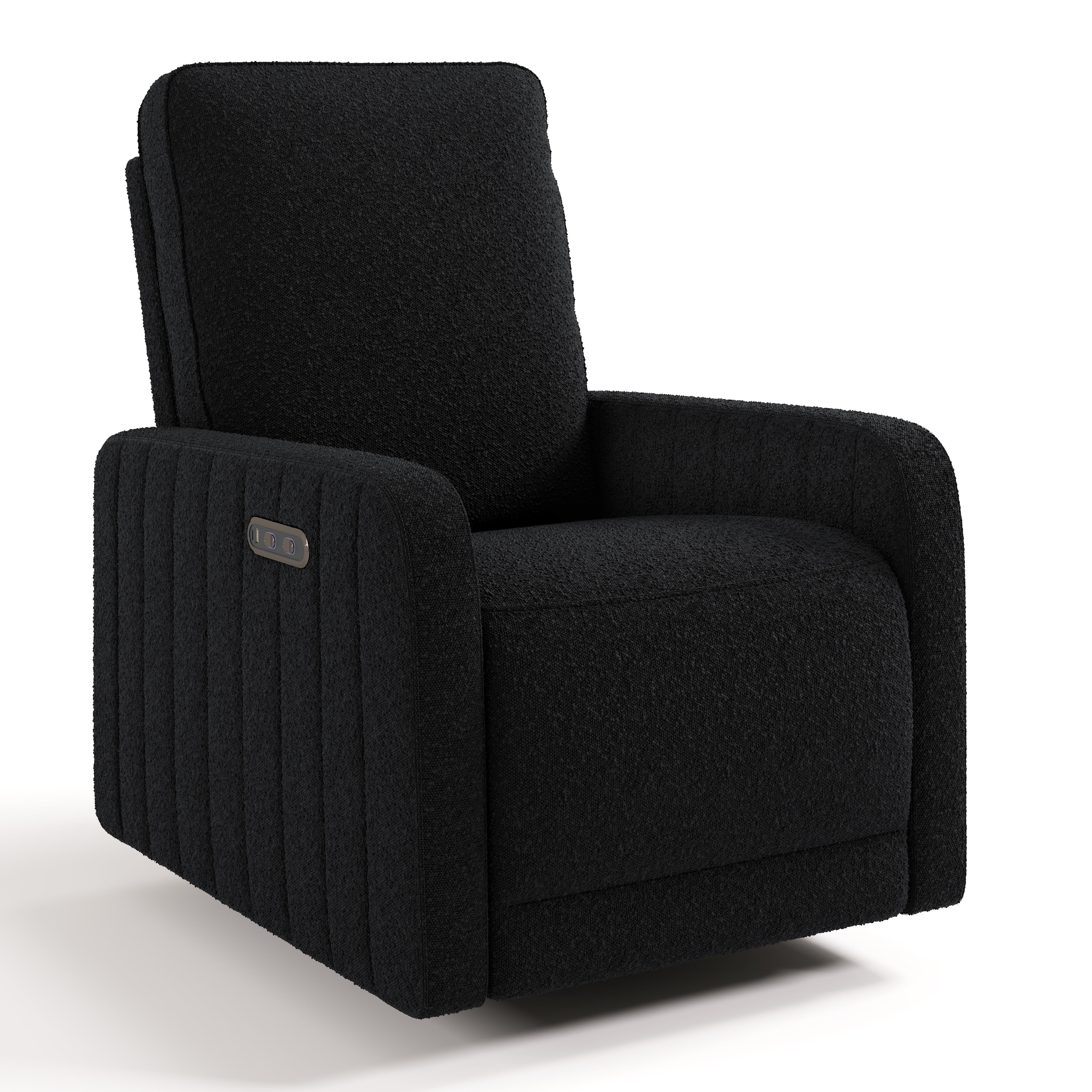 Art of Nursery by Storkcraft Kyoto Power Recliner, Black Boucle