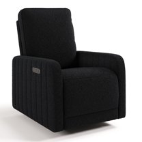 Storkcraft Kyoto Power Recliner, Black Boucle