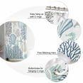 thumbnail image 6 of Blue Ocean Bathroom Curtain 78 Inch Shower Curtain with Hooks, Coastal Coral Starfish Shell Conch Seahorse Waterproof Polyester Bath Curtain Washable Bathtub Curtain 54''x 78'', 6 of 6