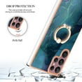 thumbnail image 5 of TECH CIRCLE For Galaxy S24+ Case,360 Rotatable Marble Pattern Shiny Ring Holder Kickstand Soft TPU Girls Women Case Shockproof Protective Phone Case for Samsung Galaxy S24 Plus 6.6" 2024,Green, 5 of 6