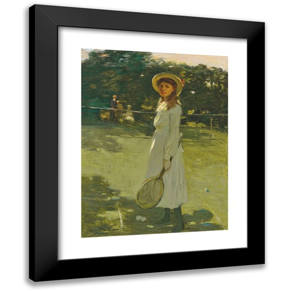 Mark Senior 12x14 Black Modern Framed Museum Art Print Titled - The Tennis Player