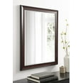 thumbnail image 6 of Kate and Laurel Scoop Rectangle Wall Mirror, 26 x 32, Cherry, Traditional Dark Bathroom Mirror, 6 of 8