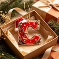 thumbnail image 5 of AZXY Christmas Letter Ornament, Acrylic Hanging Pendant Xmas Alphabet for Christmas Initial Ornament, Christmas Tree Decoration Hanging Pendant Xmas Gifts for Family (C), 5 of 7