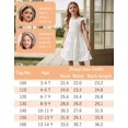 thumbnail image 5 of Vestido de verano Arshiner para niñas, manga con volantes, acampanado, fluido, 8-9Y, 5 of 5