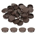 thumbnail image 1 of Uxcell 64PCS 42mm Tapones de Agujero de Plástico Marrón, Tapas de Agujero de Panel Tipo Flush, 1 of 6