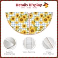 thumbnail image 3 of Disketp Blue White Plaid Sunflower Christmas Tree Skirt, Christmas Tree Decorations, Christmas Decor, Tree Mat Decoration(30-48IN)-48", 3 of 6
