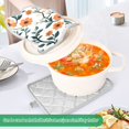 thumbnail image 3 of Yayeee Pot Holders Kitchen Heat Resistant with Pocket 7"x9.8" Cotton Oven Cooking Hot Pads, Flowers Pattern, 3 of 7