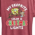 thumbnail image 3 of SpongeBob SquarePants - My Favorite Color Is Christmas Lights - Women's Lightweight French Terry Pullover, 3 of 6