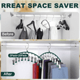 thumbnail image 2 of DLD Pants Hangers with Clips, Carbon Steel Closet Organizer for Leggings, Shorts, Jeans, Skirts, 2 Pack, 2 of 7