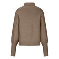 thumbnail image 5 of Plus Size Sweater Tops On Seasonal Women's Solid Long Sleeve Thick Knit Pullover Crewneck Sweater Coat Khaki 4(S), 5 of 6