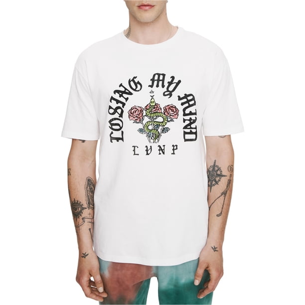 Elevenparis Hombre Losing My Mind Camiseta gráfica blanca M