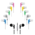 thumbnail image 1 of Deal Maniac 10 Pack Multi Color Kid's Wired Earbud Headphones, Disposable Earbuds, Individually Bagged, Perfect for Students in Classroom Libraries Schools, Bulk Wholesale, 1 of 5
