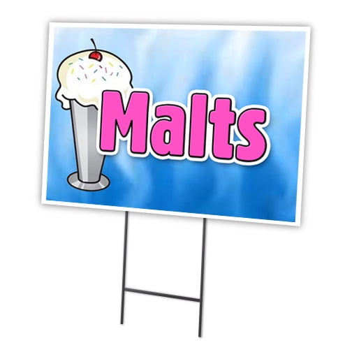 SignMission C-2436-DS-Malts 24 x 36 in. Malts Yard Sign & Stake