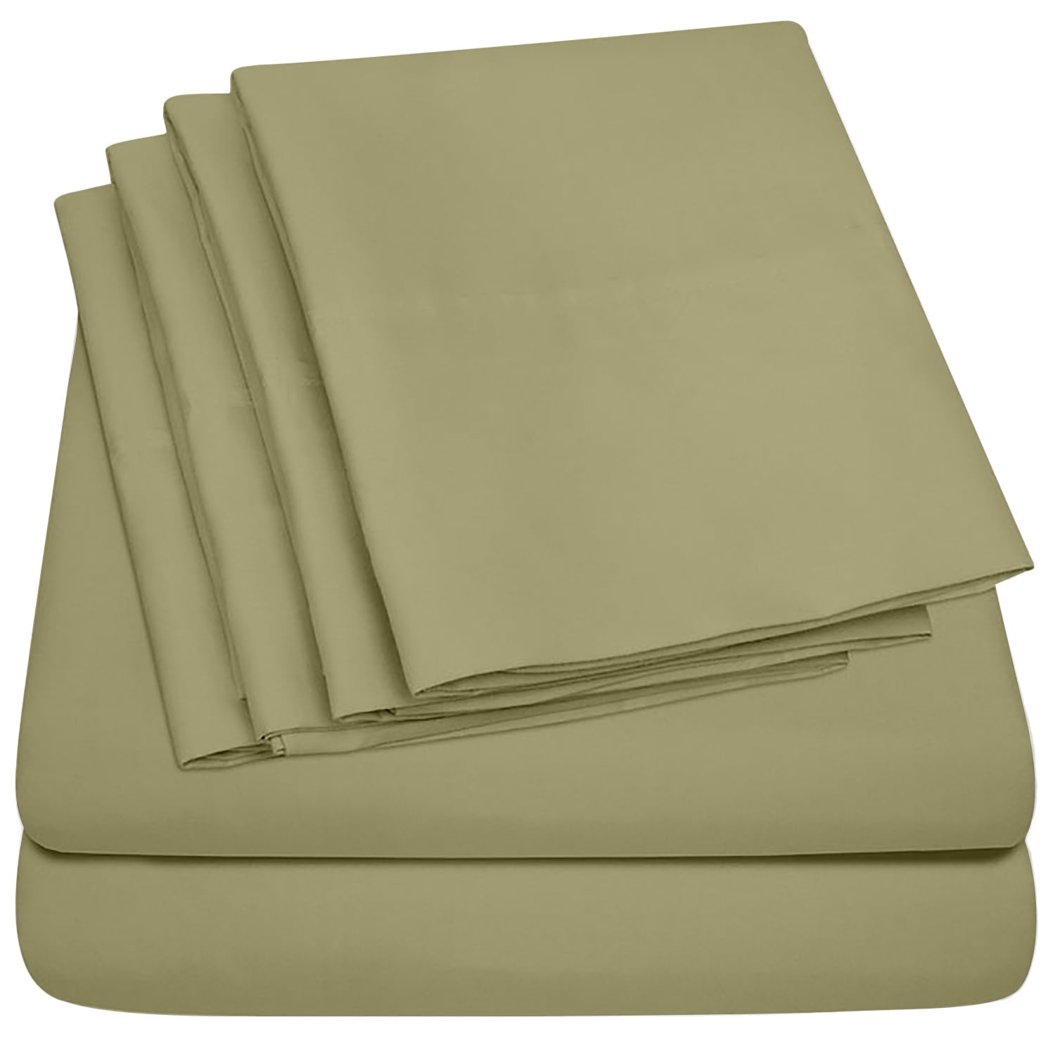 Premium Home Collection Microfiber Soft Cooling Bed Sheet Set - 6 Piece, Full, Sage