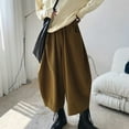 thumbnail image 6 of IDALL Wide Leg Pants Woman Womens Joggers Corduroy Barrel Pants Wide Leg Vintage Mid Baggy Pants Baggy Pants Summer Pants Brown 5XL, 6 of 9