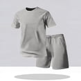 thumbnail image 2 of Kychelot Men's Summer Pajamas 2 Piece Comfy Stretch Short Sleeve T-Shirts and Shorts Sets Casual Home Sleepwear, 2 of 7