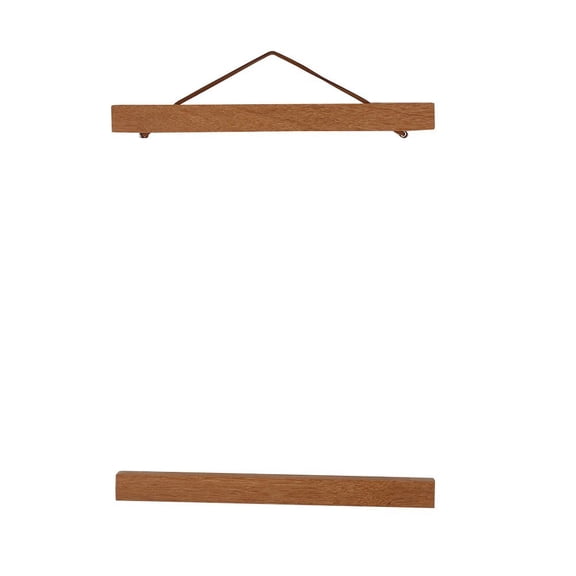 Modern Stylish Magnetic Wooden Photo Frame DIY Poster Scroll Prints Artwork Hanger Teak Wood(30cm/11.81inch)