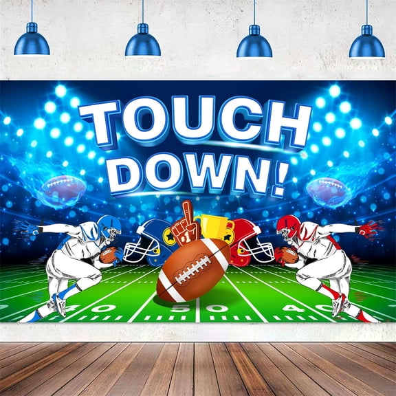 Football Birthday Party Decorations Super Football Bowl Game Backdrop Banner Football Background Backdrop Football Theme Birthday Party Supplies Touchdown Banner Football Birthday Party Decor