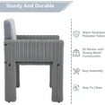 thumbnail image 7 of Guyou Rattan Patio Dining Chairs, Outdoor Wicker Chairs Set of 2, Modern Patio Metal Chairs for Dining Table, Outdoor Patio Chair with Cushions for Garden, Grey, 7 of 7