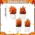 thumbnail image 2 of 4 Pack Fall Fake Plants in Pots, Autumn Bathroom Home Decor,Warm Orange Faux Plants Autumn fall seasonal Accents, for Shelf Windowsill Desk Bathroom Office and Thanksgiving Decor, 2 of 2
