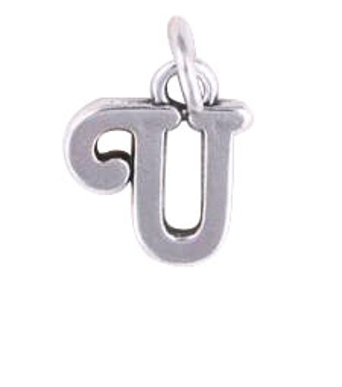 Sterling Silver Scrolled Letter A Charm 