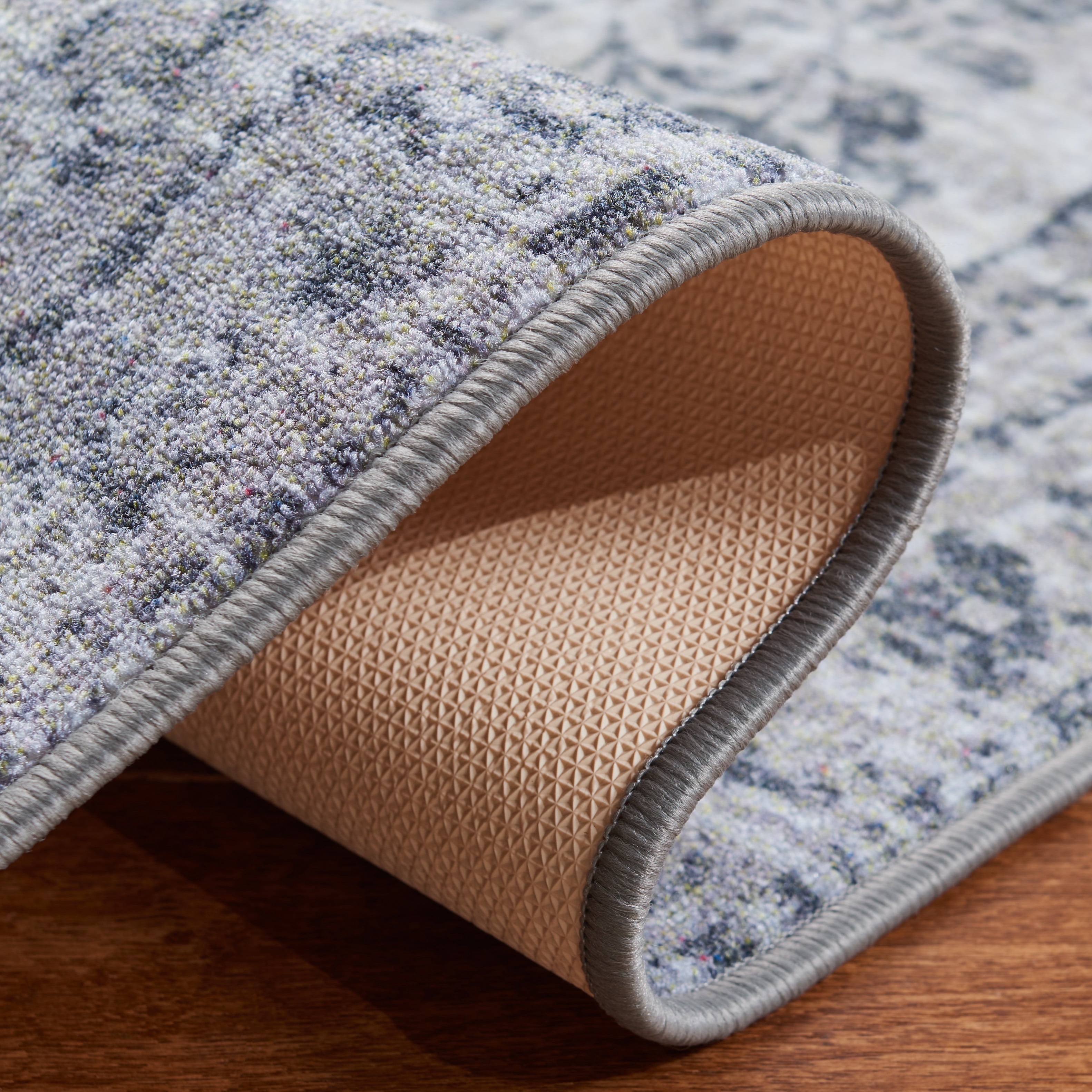 SAFAVIEH Journey Frederick Floral Bordered Area Rug, Light Grey/Dark Grey, 7'9" x 10'