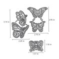 thumbnail image 4 of Troqueles de corte HGSALK 5 piezas de mariposa de metal de acero al carbono, 4 of 5