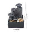 thumbnail image 4 of Bearachild Fuente de agua USB de escritorio, cascada de rocalla de 4 niveles con luz LED, adorno de la suerte, artesanía, dibujo de dinero, Almacenamiento y organización del hogar, 4 of 6