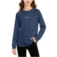 thumbnail image 2 of JOANKDMI Long Sleeve T-Shirts for Girl 3 Basic Solid Crewneck Pullover Tops Casual Activewear Athletic Shirts for School Running Sports Gym Outdoor Activities Spring Fall Wear, 2 of 7
