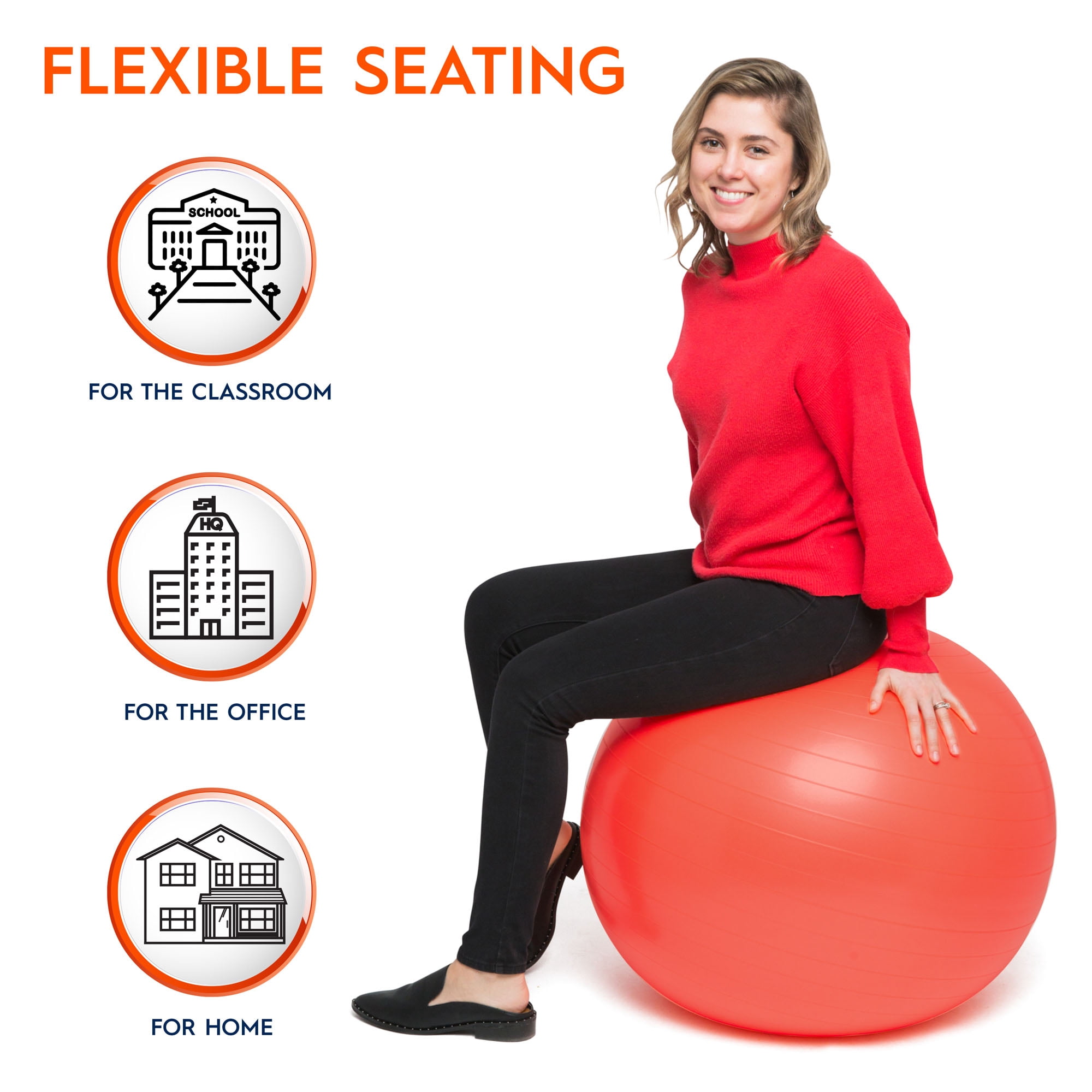Bouncybands® Balance Ball 65cm Orange