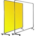 thumbnail image 5 of VEVOR Welding Screen  6' x 6' Welding Curtain Welding  Flame Retardant 3 Panel Welding Curtain with Frame and Wheels, Translucent Welding Shield, Flame Resistance Weld Curtain, Adjustable Size, Yellow, 5 of 9