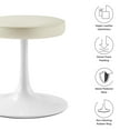 thumbnail image 2 of Modway Lippa Vegan Leather Round Stool in Stone, 2 of 7