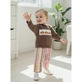 thumbnail image 6 of BemeyourBBs Boy 2-piece Outfit Long Sleeve Embroidery Sweatshirt Plaid with Pants, 6 of 9