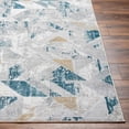 thumbnail image 4 of Hauteloom Gonca Living Room, Bedroom Area Rug - Contemporary - Natural Gray, Royal Denim, Steel - 18" Sample, 4 of 6
