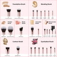 thumbnail image 2 of Set de brochas de maquillaje DuCare Professional 27 piezas sintéticas, 2 of 9