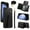 Black, variant on Allytechgroup Wallet Phone Case for Samsung Galaxy S24 FE, Built-in Shoulder Strap Lanyard Stand RFID Blocking Shockproof Protective Back Cover for Samsung Galaxy S24 FE, Black