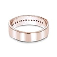 thumbnail image 2 of Unisexd Solid Natural Round 0.3 Ctw Diamond Wedding Band For Him And Her (Rose Gold Size 5), 2 of 3