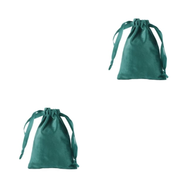 Bewildely Bolsas con cordón Bolsas reutilizables y aptas para viajes para un fácil almacenamiento Bolsas de joyería súper suaves rojo rojo negruzco 2Conjunto