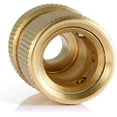 thumbnail image 3 of 2pc Brass Hose Connector Hose End Quick Connect Fitting 1/2" Hose Pipe Quick Connector for Gardening, Home Watering,Car Washing, 3 of 5