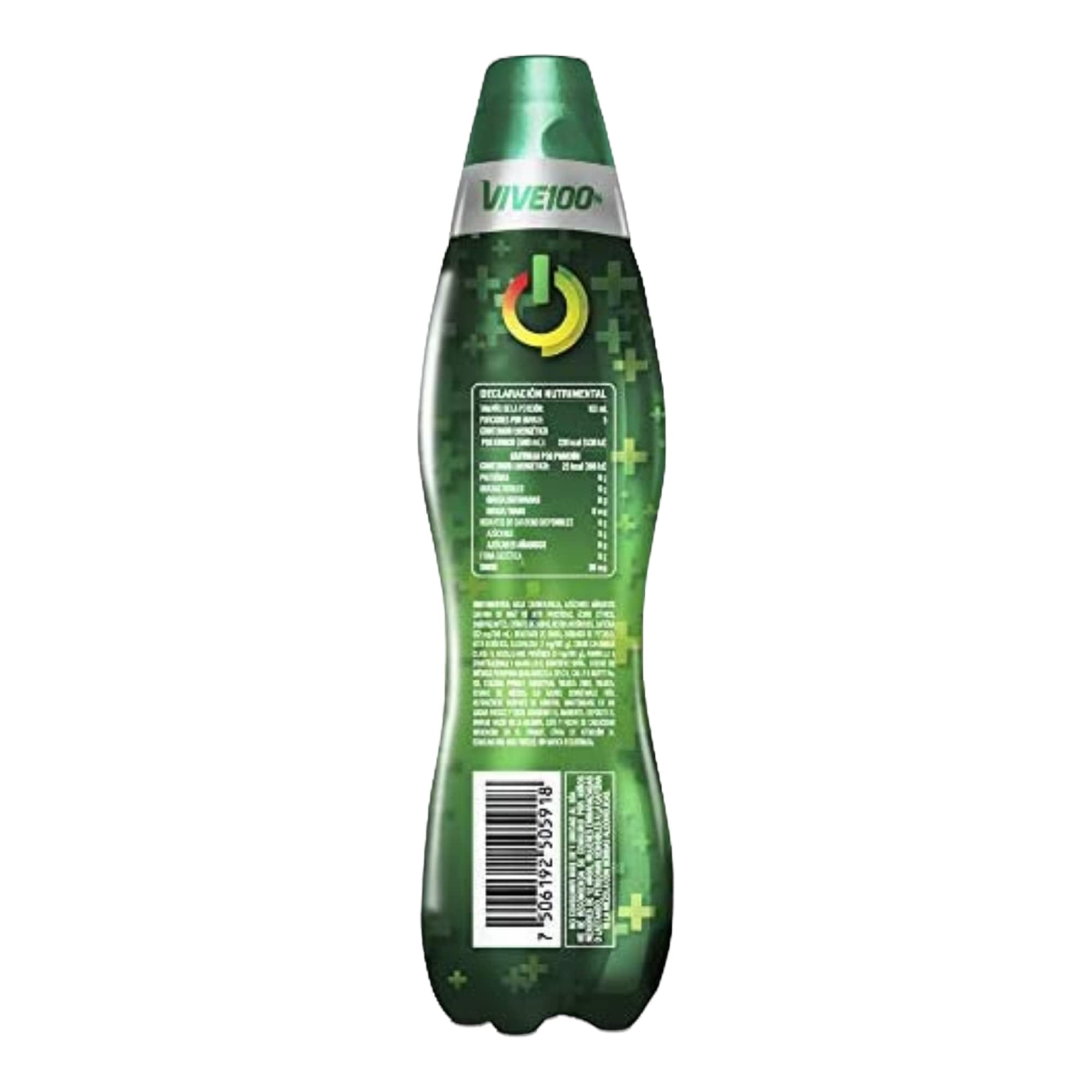 VIVE 100 Original Energy Drink 380ml (Pack of 2) – Guaraná & Tea Extract – Refreshing Colombian Energy Boost
