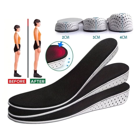 3 CM Invisible Height Increase Insoles For Men Women Universal Heel Lift Taller Shoe Inserts Pad Daily Wear Shoes