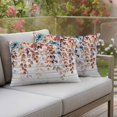 thumbnail image 4 of Pack of 2 Outdoor Pillow Covers 20x12 Inch Waterproof Orange Brown Eucalyptus Leaves Throw Pillow Covers,Decorative Couch Pillow Shams Protectors Botanical Farm Rustic Wood Patio Cushion Pillowcases, 4 of 8