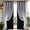Black, variant on Emdiqzs Blackout Curtains Window Curtains Double Layer Starry Curtains Sheer Overlay Light Blocking for Bedroom Living Room Blue Pink Green Beige Gray Black