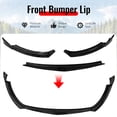 thumbnail image 3 of Ikon Motorsports Front Bumper Lip Fits 2022-2026 Toyota GR86 Except Yuzu Edition T Style Gloss Black PP Front Chin Spoiler Splitter 3PCS, 3 of 9