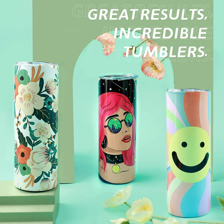 HTVRONT 4 Pack 16OZ Sublimation Tumblers with Bamboo Lid Easy to Sublimate  Tumbler Blanks DIY for Iced Drinks Coffee Cups Gifts
