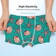 thumbnail image 3 of Yiaed Starfish and Shell Print Boys' Boxer Briefs Cotton Casual Stretch Comfort Boys Boxers - Kids Boxer Briefs Underwear for Boys (6-18)-Large, 3 of 5