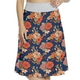 thumbnail image 1 of Women's Floral A-line Print Skirt Casual Wear, XXXL, Orange Blue, by Ambesonne, 1 of 1