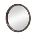 thumbnail image 3 of Transitional Decor Round Wall Mirror 17.5x17.5 Inch Mirror Surface Dark Brown Mango Wood Frame, 3 of 13