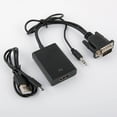 thumbnail image 4 of Convertidor VGA a HDMI con cable de audio Conexión VGA a HDMI para computadora portátil Monitor Aplicación para computadora personal, 4 of 6